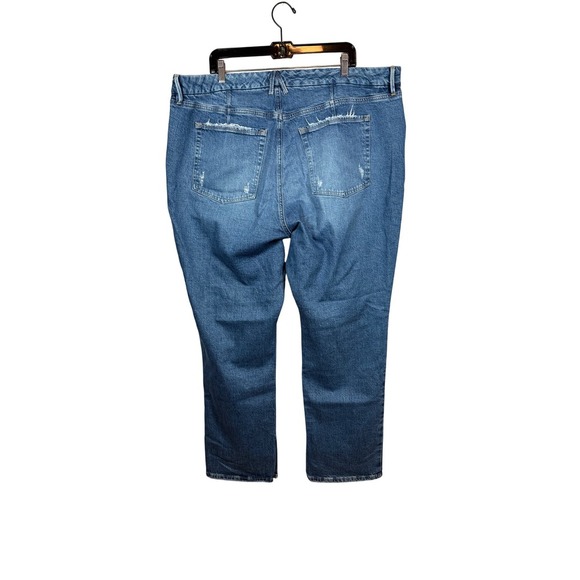 Good American Womens Good Curves Straight Button Fly Jeans Split Hem Size 20 - Picture 2 of 11